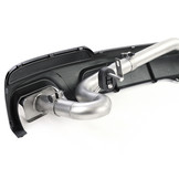 Diffusor met uitlaat geschikt voor BMW F10 F11 520-530 - Roestvrij staal - Zwart mat