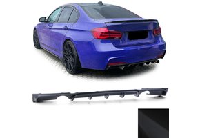 Achterdiffusor - BMW 3 Serie F30 F31 335i 340i - Zwart Mat - Met Uitsparing - 100% Passend