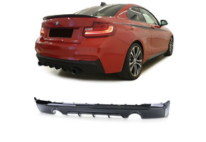 Achterdiffusor - BMW 2 Serie F22 F23 - zwart glans