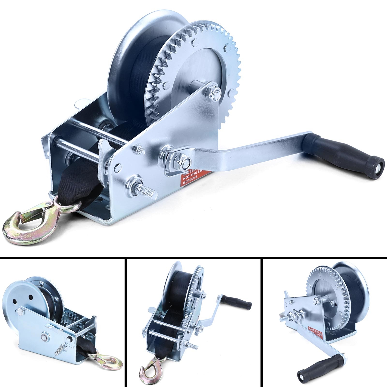 Handlier - 8m - 1360kg - Zilver met singelband