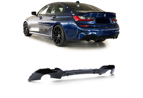 Achterdiffusor geschikt voor BMW 3 G20 G21 320 330 - Zwart glanzend - ABS-kunststof
