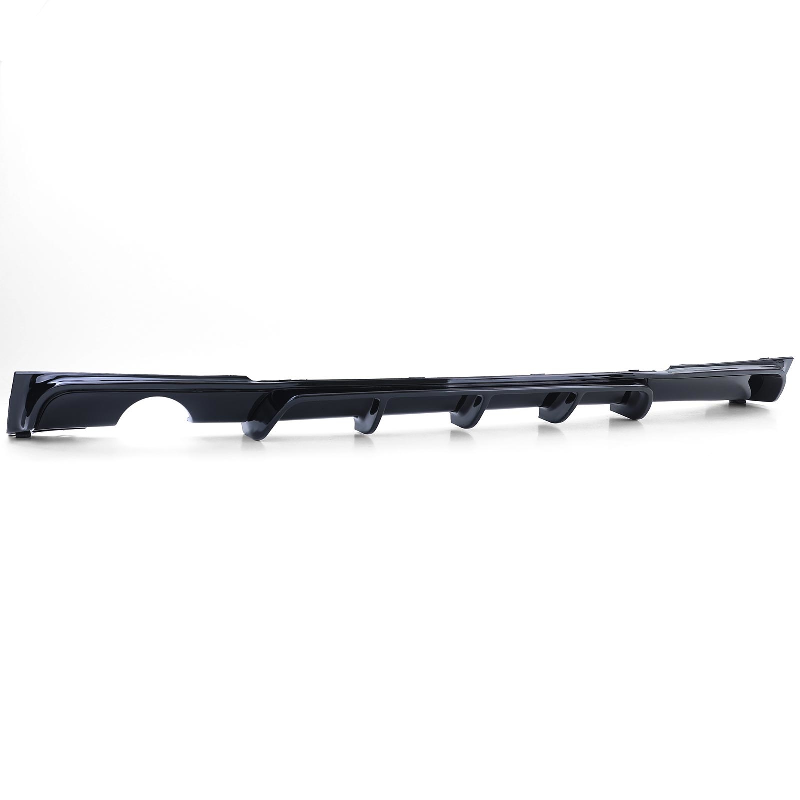 Achterdiffusor - BMW 3-serie F30 F31 - Zwarte glans - Enkele uitlaatuitsparing