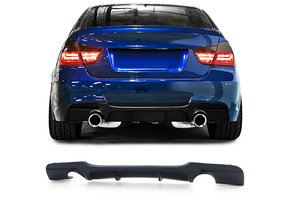 Achterdiffusor - BMW 3 Serie E90 E91 335d 335i - Zwarte Matte Prestaties - ABS Kunststof