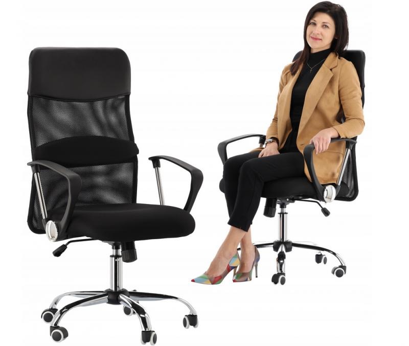 Bureaustoel - ergonomisch - eco leer - verstelbaar - zwart