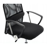 Bureaustoel - ergonomisch - eco leer - verstelbaar - zwart