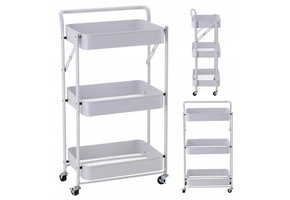 Keukentrolley - opvouwbaar - 88x30x45 cm - wit