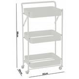 Keukentrolley - opvouwbaar - 88x30x45 cm - wit