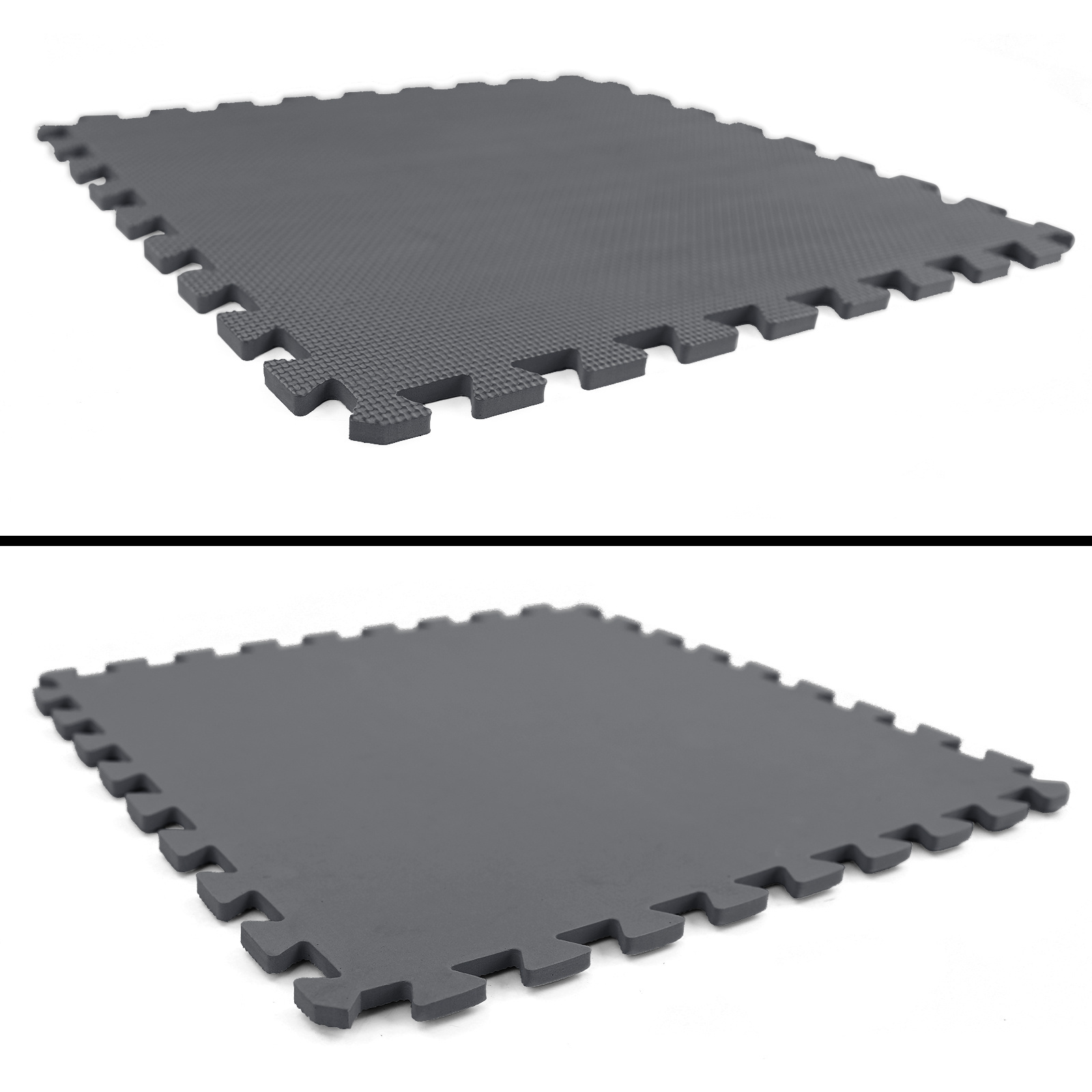 Sportvloer fitnessapparatuur - 50 x 50 cm - 8 stuks - zwart