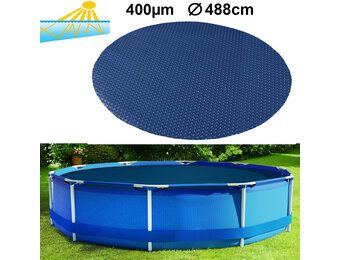 RAMROXX zwembadafdekking verwarmend zwart/blauw - 488 cm - 400 µm