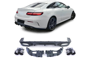 Achterdiffusor - Mercedes E Coupé C238 - Sportuitlaat - Zwart