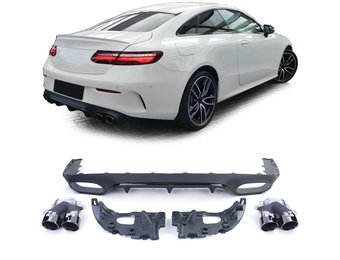 Achterdiffusor - Mercedes E Coupé C238 - Sportuitlaat - Zwart