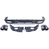 Achterdiffusor geschikt voor Mercedes E Coupé C238 - Sportuitlaat - Zwart