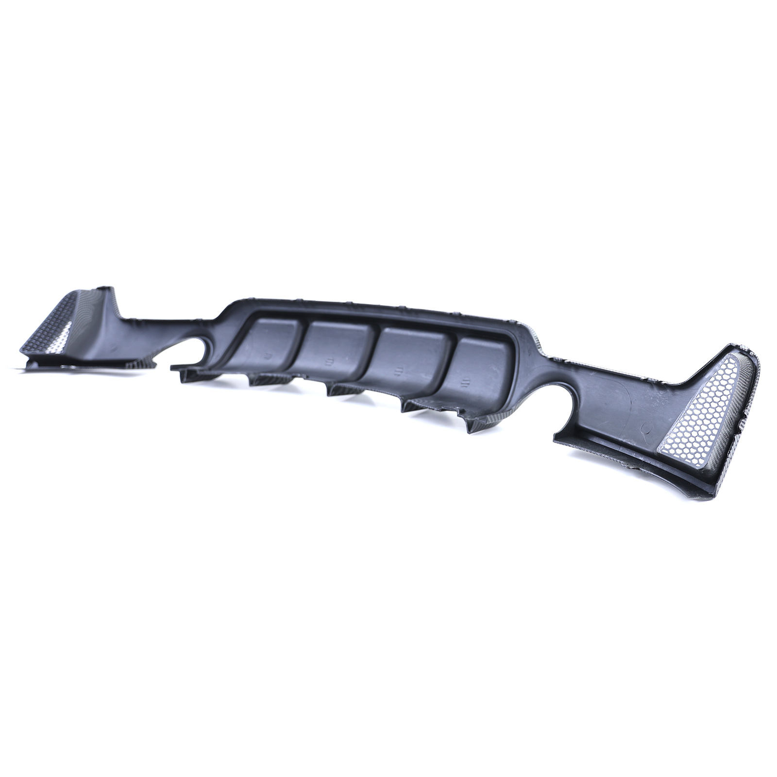 Achterdiffusor geschikt voor BMW 4 Serie F32 F33 F36 - Performance carbon - Uitsparing enkele uitlaat