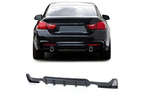 Achterdiffusor - geschikt voor BMW 4 Serie F32 F33 F36 435i 440i - Zwart mat - 100% passend