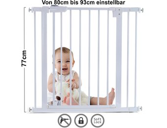 Traphek 80-93cm - verstelbaar - wit - 77cm hoog