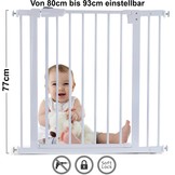 Traphek 80-93cm - verstelbaar - wit - 77cm hoog