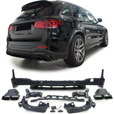 Achterdiffusor geschikt voor Mercedes GLC X253 - Sport optiek - zwart 2015-2018