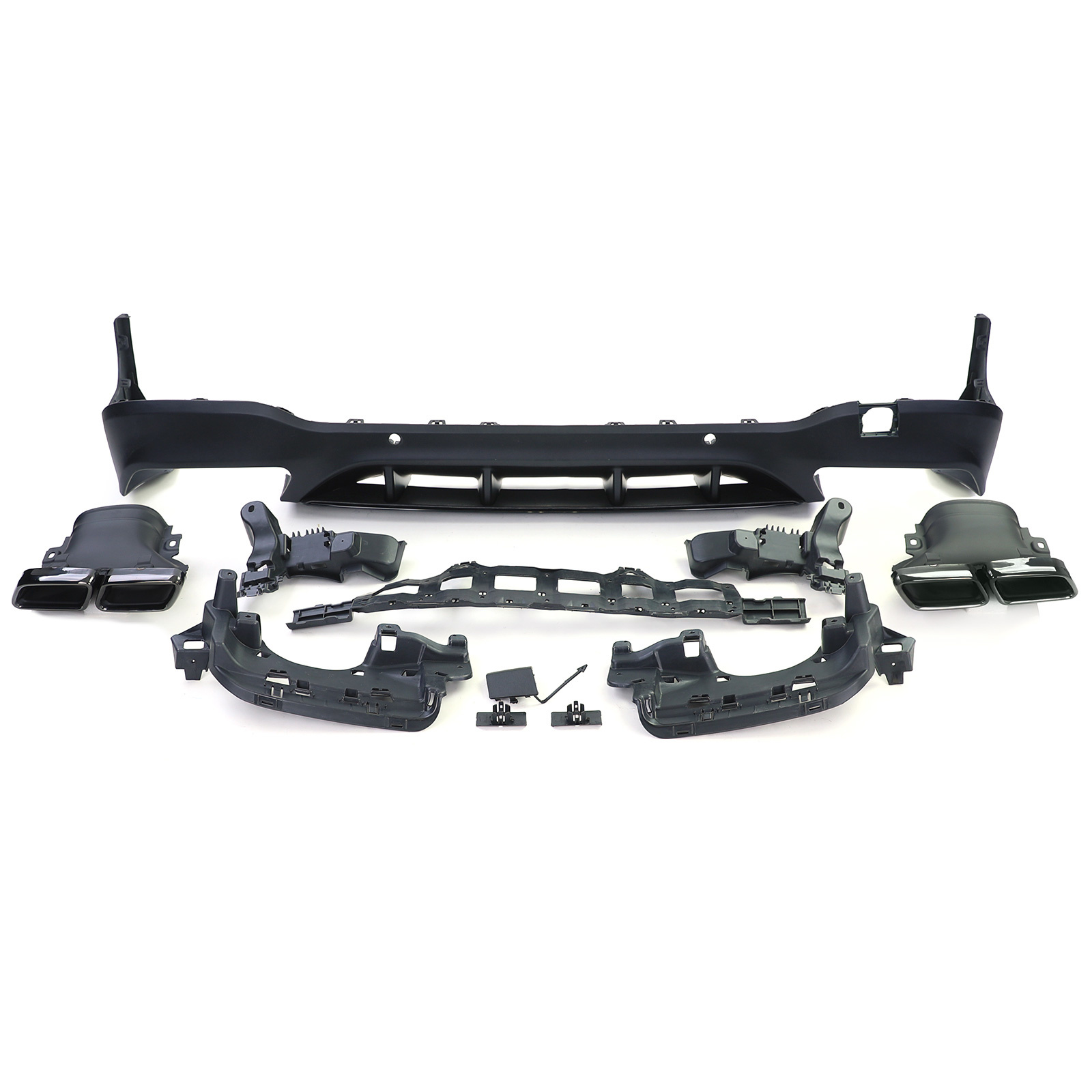 Achterdiffusor geschikt voor Mercedes GLC X253 - Sport optiek - zwart 2015-2018