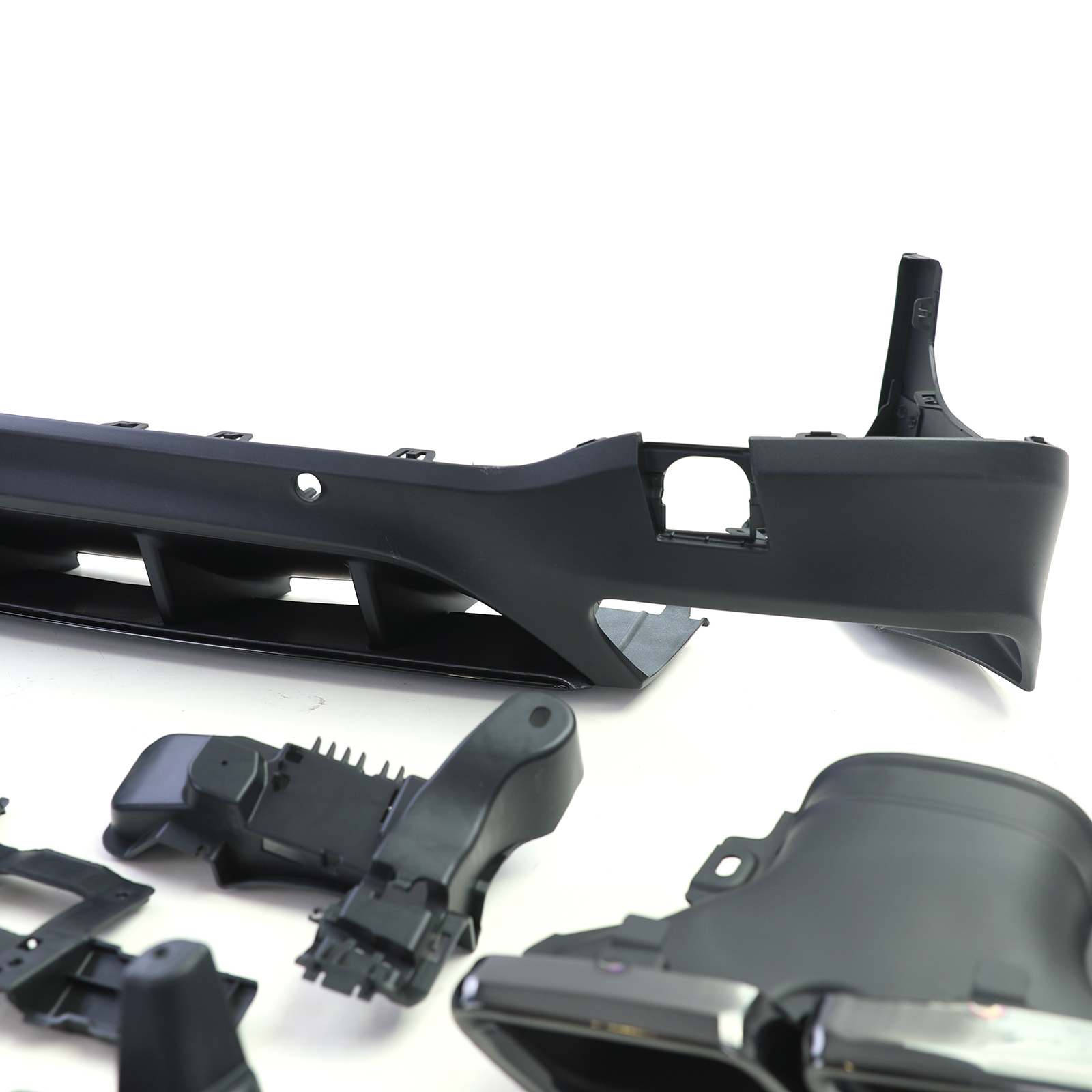 Achterdiffusor geschikt voor Mercedes GLC X253 - Sport optiek - zwart 2015-2018