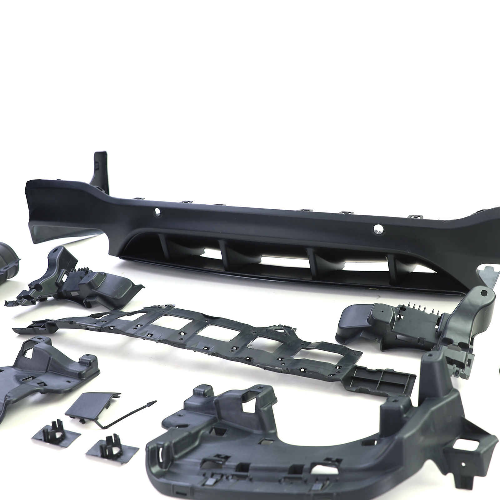 Achterdiffusor geschikt voor Mercedes GLC X253 - Sport optiek - zwart 2015-2018