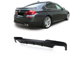 Achterdiffusor geschikt voor BMW 5 Serie F10 F11 550i M550d - Sportieve Look - Mat Zwart