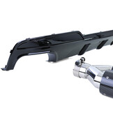 Achterdiffusor geschikt voor BMW F10 F11 535i 535d - 4-pijps real carbon - Glans zwart