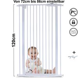 Traphek 72-86cm - Y-adapter - wit - 120cm hoog