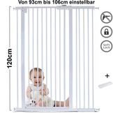 Traphek 93-106cm - wit - 120cm hoog