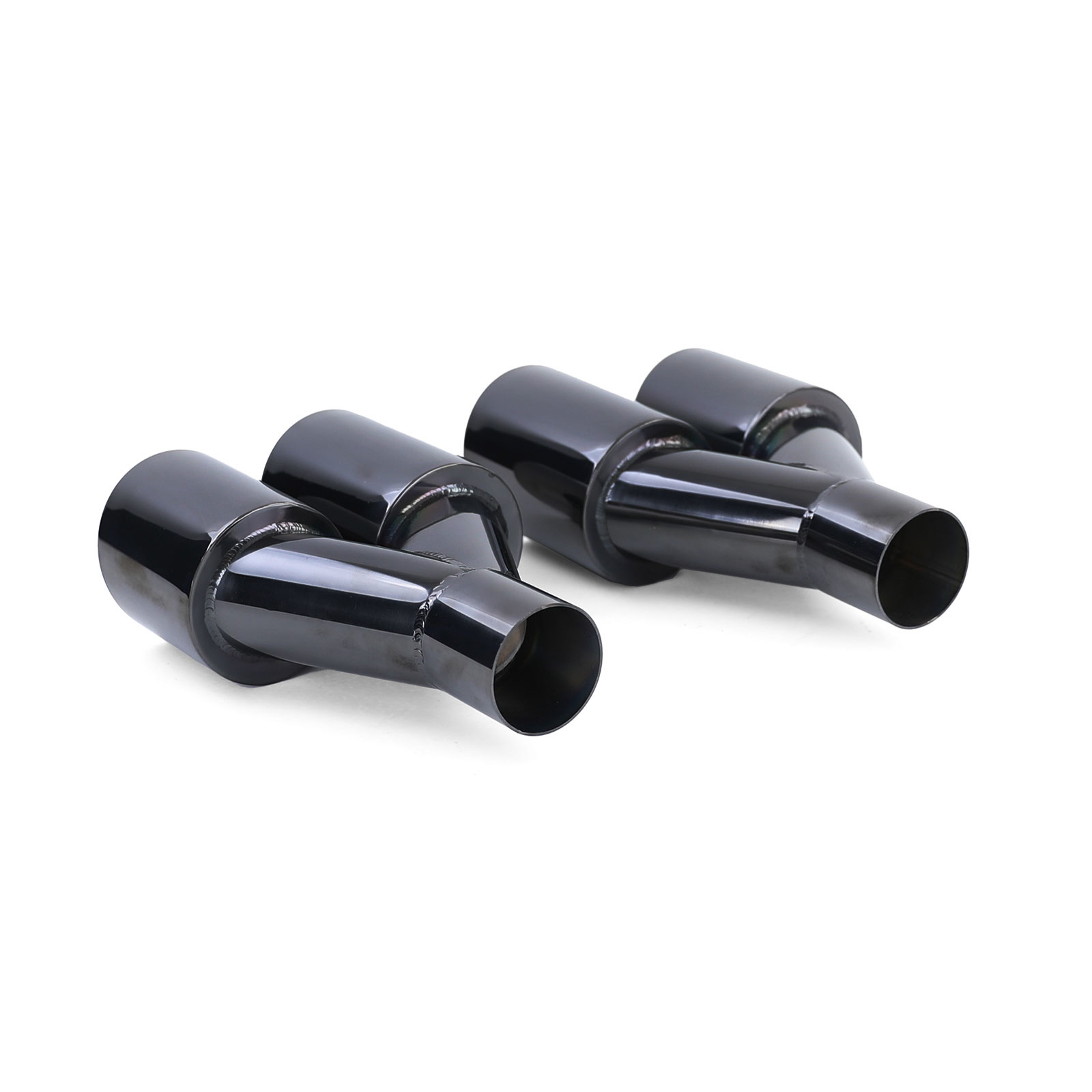 Achterdiffusor - BMW F10 F11 535 - Glanzend Zwart - 4-pijps Performance Look