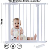 Traphek 80- 93cm - deur - wit - 77cm hoog