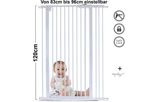 Traphek 83-96cm - Met Y-adapter - wit - 120cm hoog