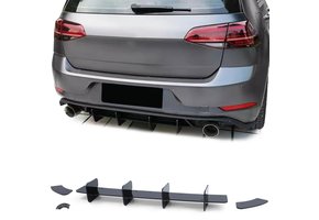Achterdiffusor geschikt voor VW Golf 7 GTI Sedan 13-20 - Glanzend Zwart - Sport Optiek