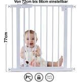 Traphek 72-86cm - verstelbaar - wit - 77cm hoog