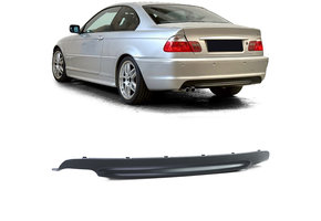 Achterdiffusor - BMW E46 M-Pakket - zwart - dubbele buisuitsparing - 19cm