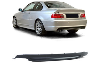 Achterdiffusor - BMW E46 M-Pakket - zwart - dubbele buisuitsparing - 19cm