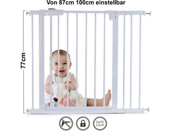 Traphek 87-100cm - verstelbaar - wit - 77cm hoog