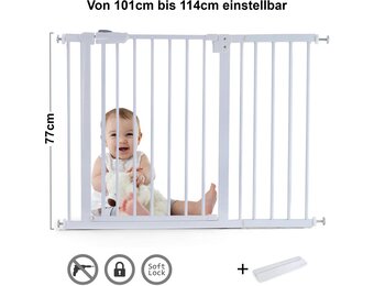 Traphek 101-114cm - wit - 77cm hoog