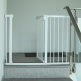 Traphek 72-86cm - metaal - wit - 77cm hoog