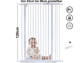 Traphek 83-96cm - wit - 120cm hoog