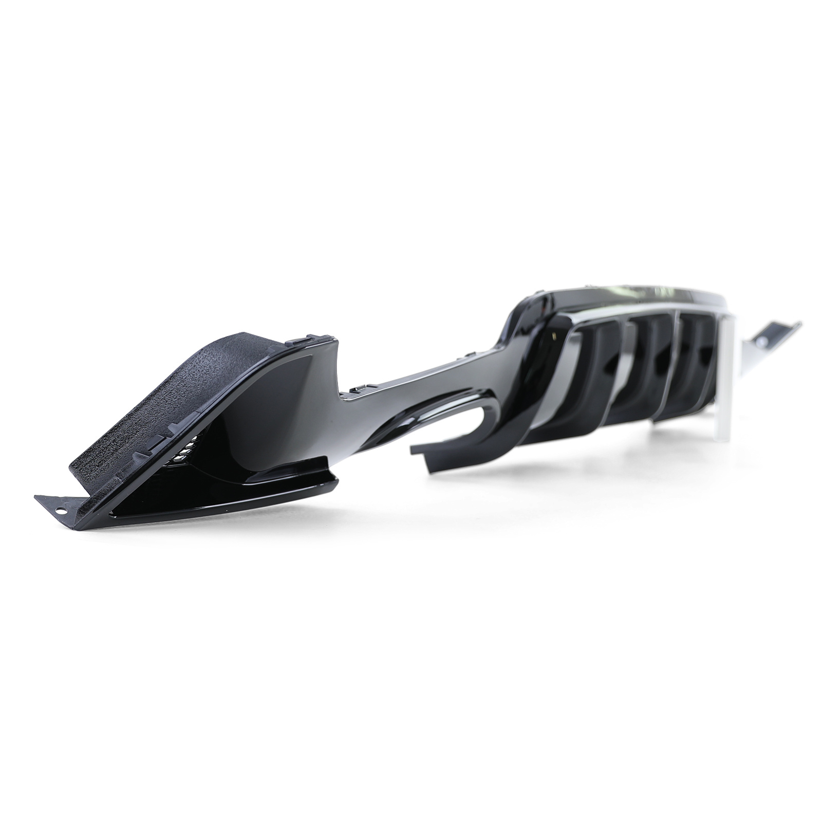 Achterdiffusor - BMW 4 Serie F32 F33 F36 - Glans Zwart - Dubbele Pijp - 100% Passend
