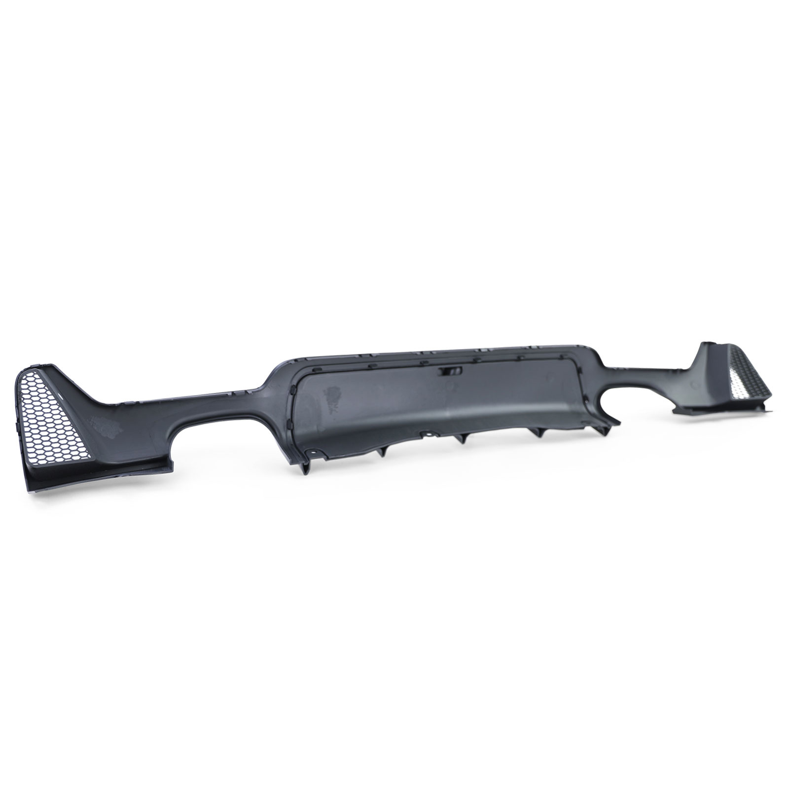 Achterdiffusor geschikt voor BMW 4 Serie F32 F33 F36 - Glans Zwart - Dubbele Pijp - 100% Passend