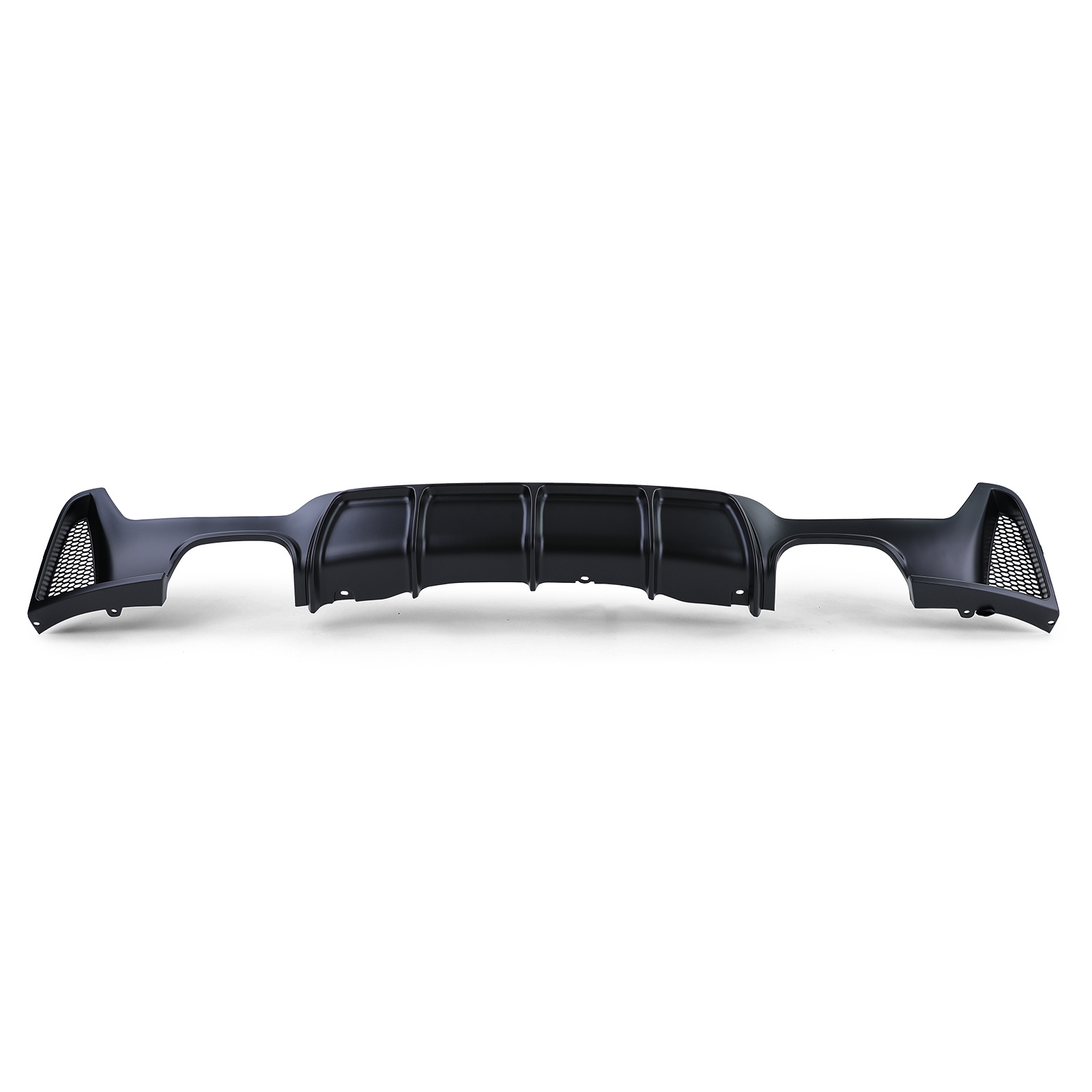 Achterdiffusor - BMW 4 Serie F32 F33 F36 - Zwart mat - Dubbele uitlaatuitsparing