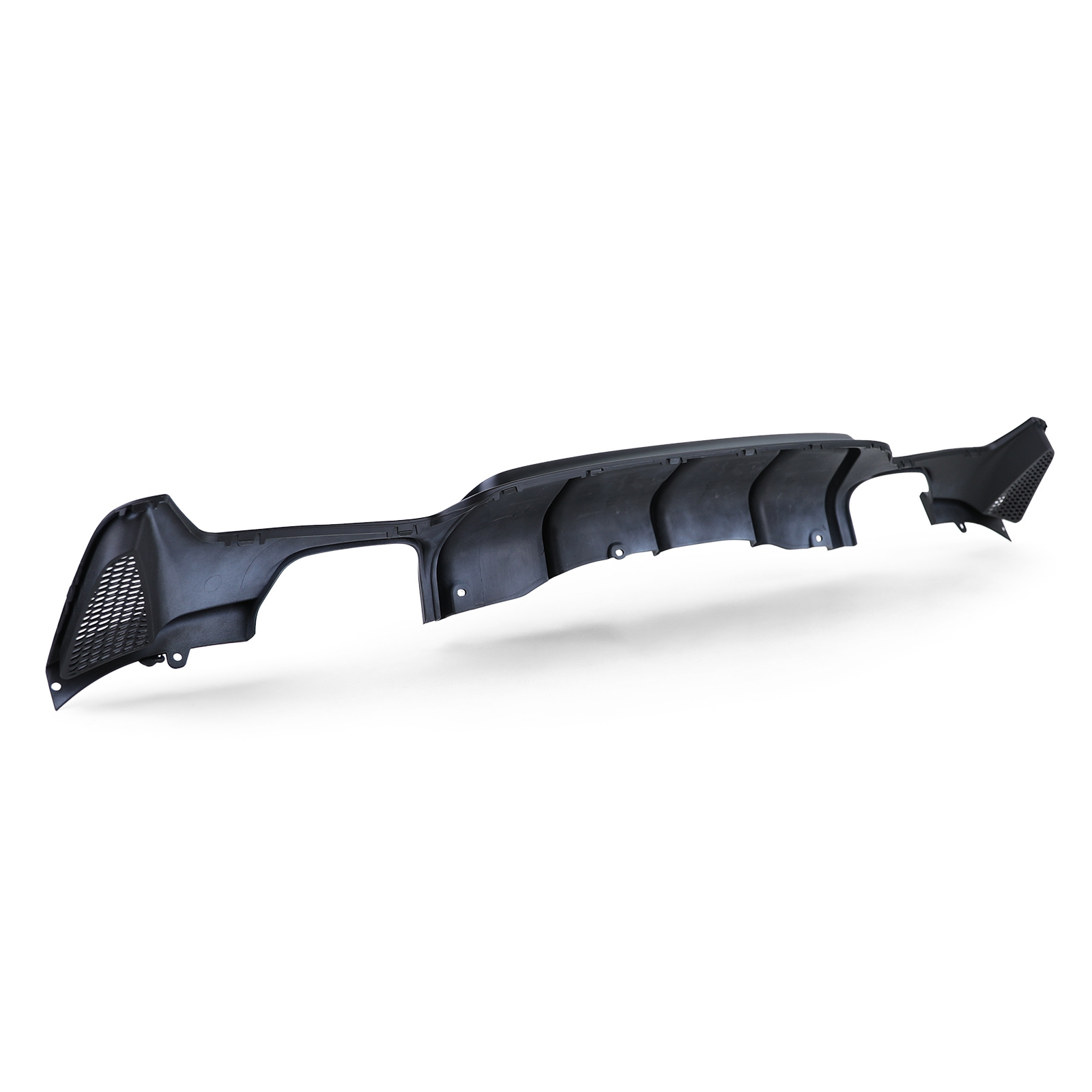 Achterdiffusor - BMW 4 Serie F32 F33 F36 - Zwart mat - Dubbele uitlaatuitsparing