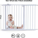 Traphek 101-114cm - verstelbaar - wit - 77cm hoog