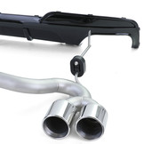 Achterdiffusor geschikt voor BMW F10 F11 520 525 528 530 - RVS - Sport optiek