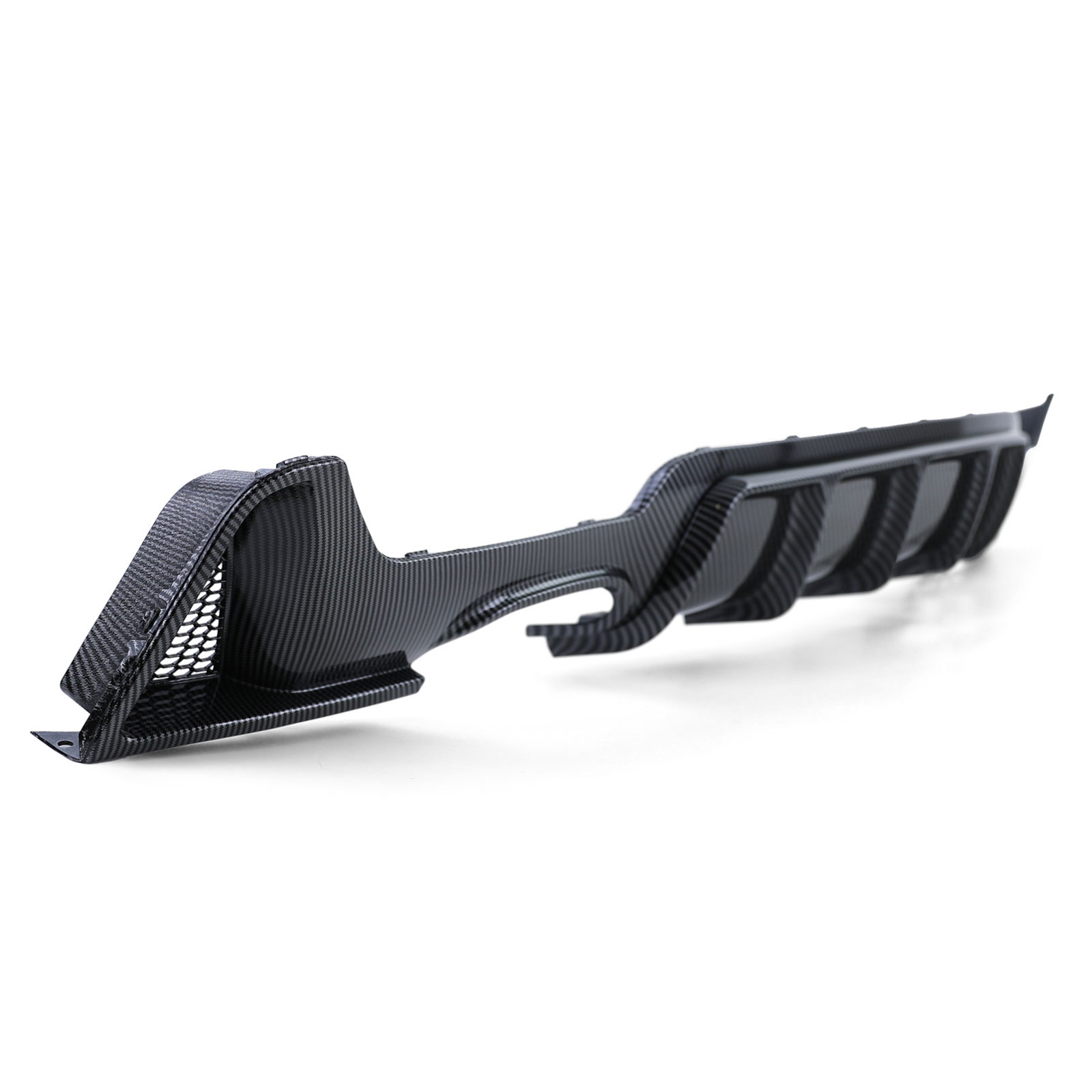 Achterdiffusor geschikt voor BMW F32 F33 F36 - Performance Carbon - Dubbele Uitlaat - Zwart - 121x43x13cm