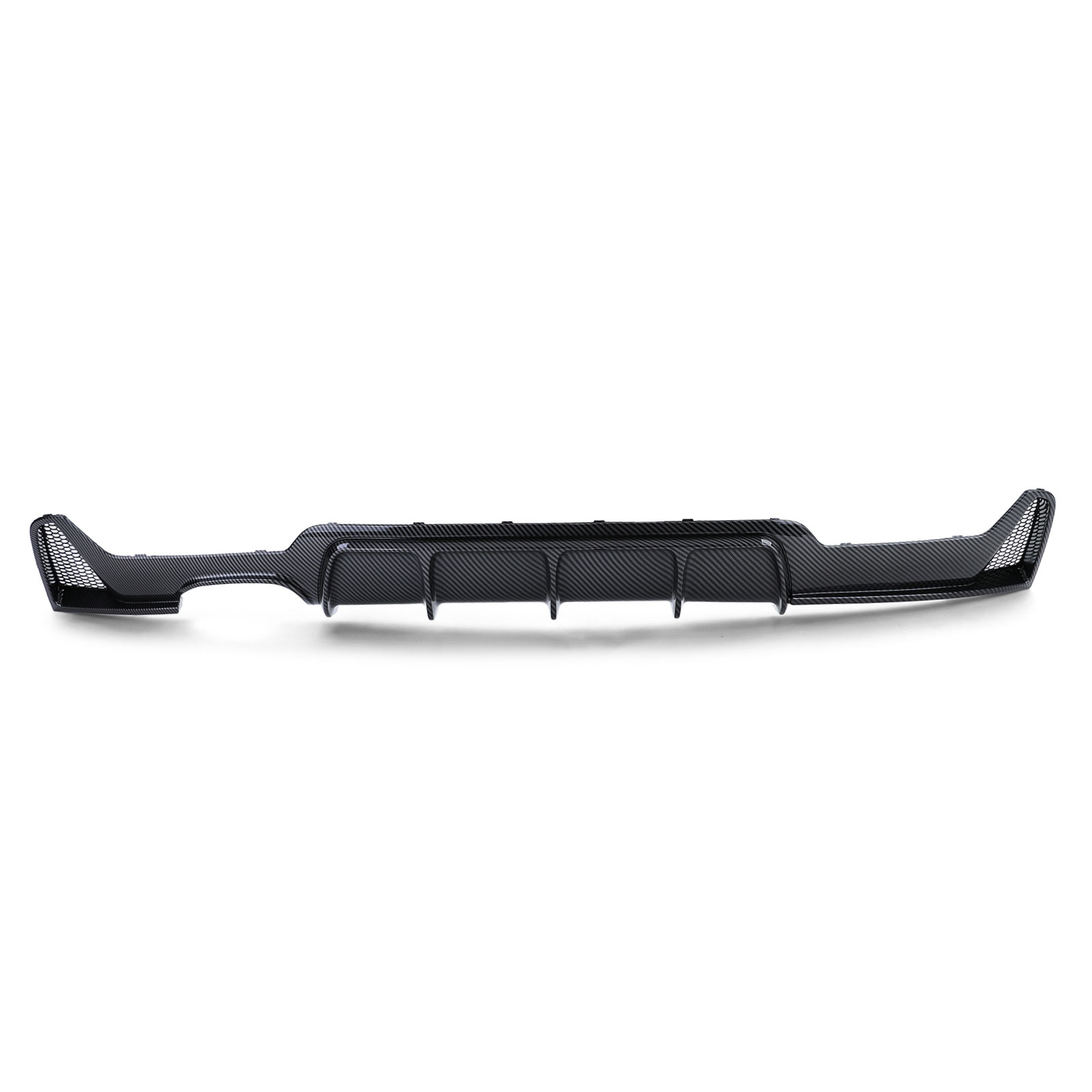 Achterdiffusor - BMW F32 F33 F36 - Performance Carbon - Dubbele Uitlaat - Zwart - 121x43x13cm