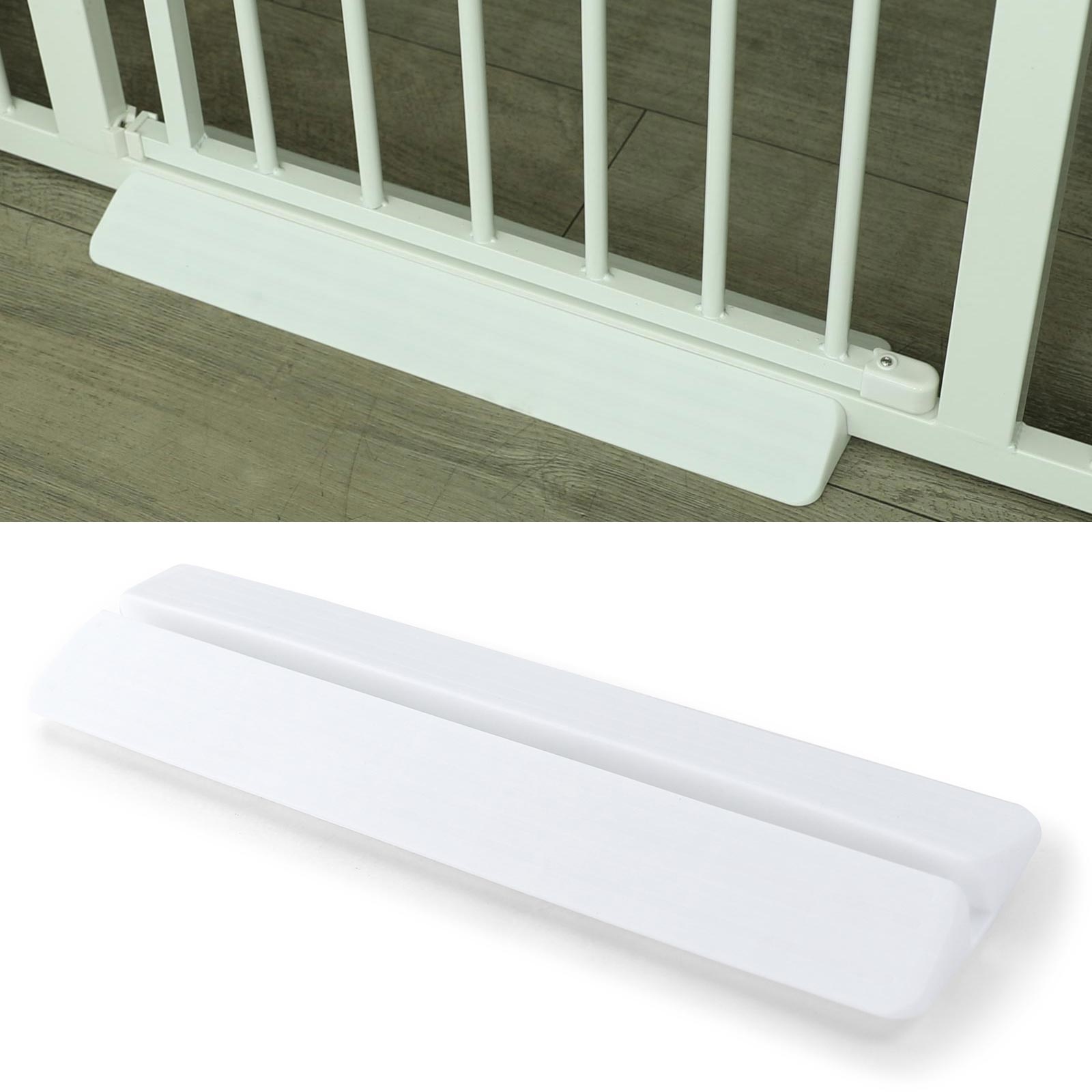 Traphek 87-100cm - metaal - wit - 77cm hoog