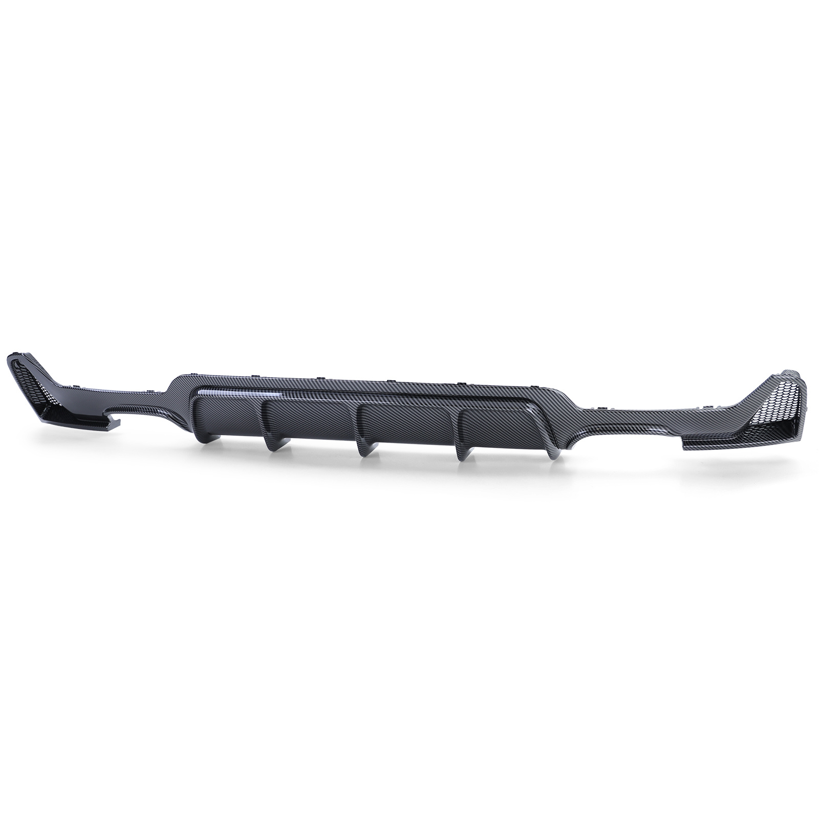 Achterdiffusor geschikt voor BMW 4 Serie F32 F33 F36 - Carbon look - Dubbele pijp