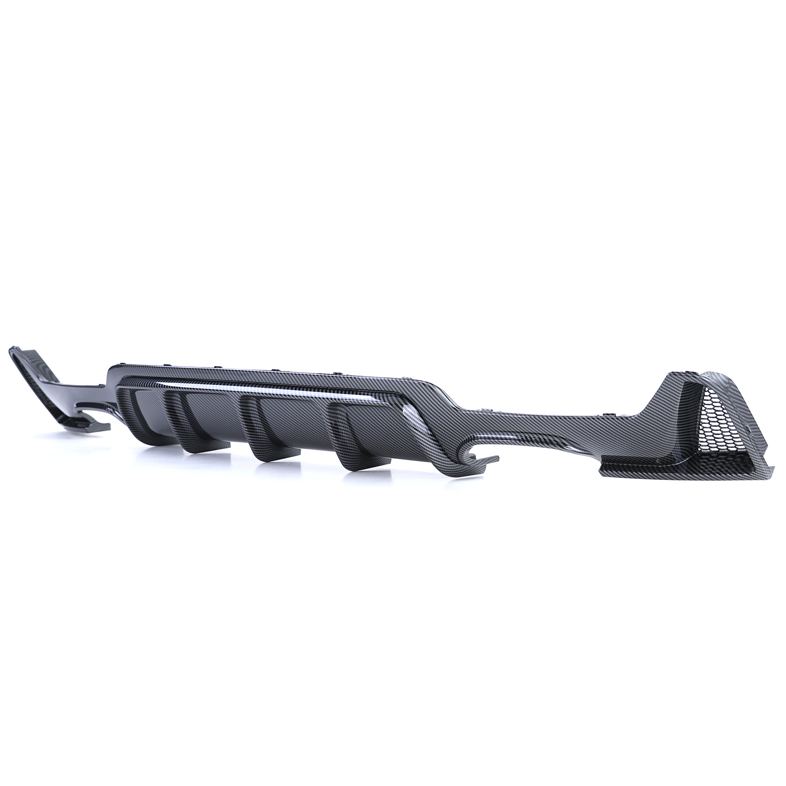 Achterdiffusor - BMW 4 Serie F32 F33 F36 - Carbon look - Dubbele pijp